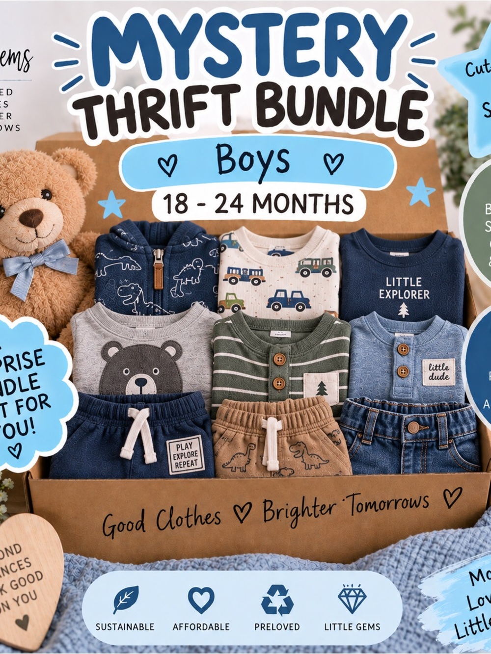 Mystery Thrift Bundle Boys Clothing 18-24 Months